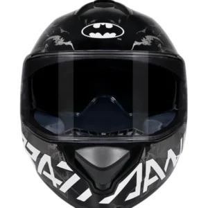 Studds Drifter Batman Edition Graphics Metallic Foil Helmet - Gloss Black Silver Grey N4